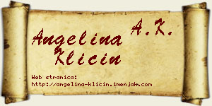 Angelina Klicin vizit kartica